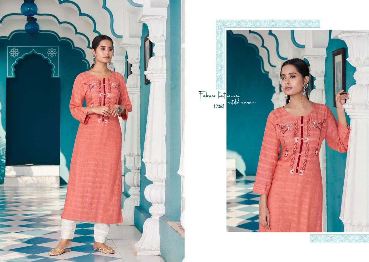 Kalaroop Beetle Fancy Ethnic Wear Heavy Rayon Embroidery Kurti Collection